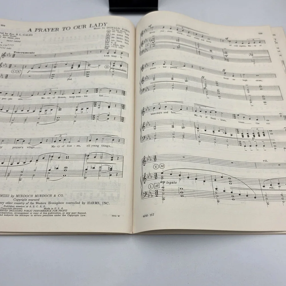 Sacred Songs No. 17 Remick Music 1958 Piano Organ Sheet Music Hymns Paperback